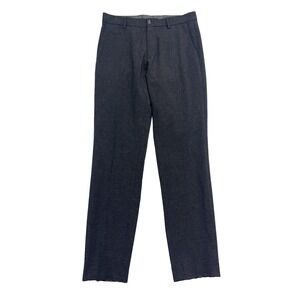 Hugo BOSS 30x32 Genius 224 Gray Houndstooth Wool Dress Suit Pants Trousers Slim